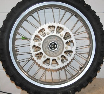 Honda CR 125R CR 250R Rear Wheel Rim Hub Tire 19 x 1.85 42635-KZ4-J20 2000-2001 - Image 1 of 4