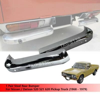 1 Pair Steel Rear Bumper For Nissan Datsun 520 521 620 Pickup 1968- 1979 - Image 1 of 4