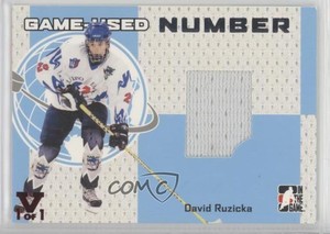 2006-07 ITG Heroes and Prospects Game-Used Number Vault Ruby 1/1 David Ruzicka