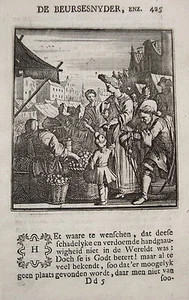 Beutelschneider Taschendieb Dieb Räuber Beruf alter Kupferstich Luyken 1717 - Picture 1 of 1