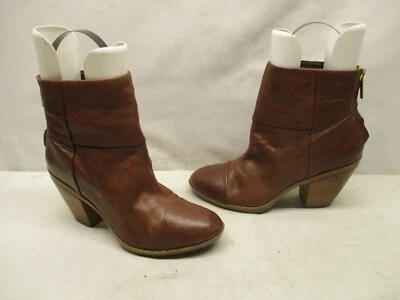 Botas al tobillo Bandolino Joinedtome de cuero marrón con cremallera de tacón alto para mujer talla 5,5 M Foto 1 de 4