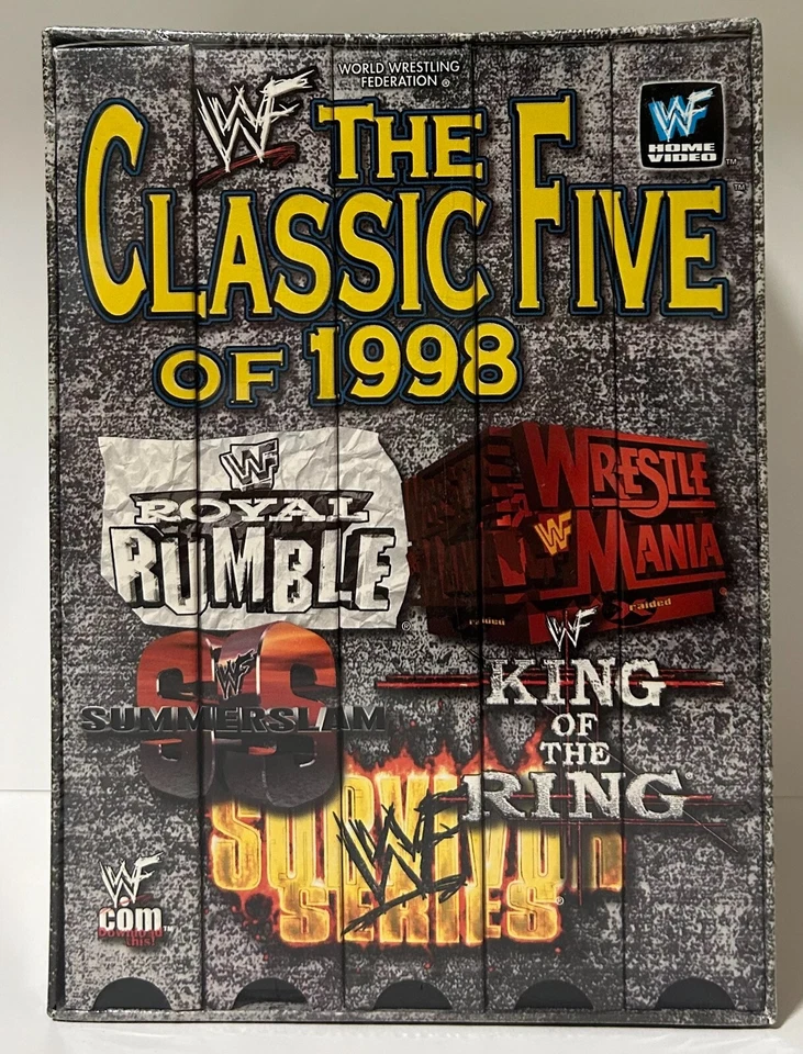 WWE WWF Classic 5 Five Of 1998 Box Set New VHS Tape SummerSlam KOTR Survivor WWC - Image 1 of 4