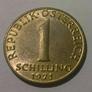 Münze Östereich 1 Schilling 1971, zirkuliert - Bild 1 von 2