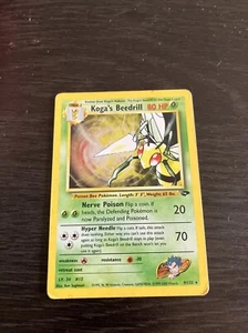 Koga’s Beedrill Holo 9/132 Gym Hero’s Hp English Unlimited - Picture 1 of 10