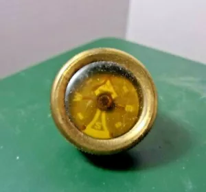 Old Brass Long Stem Pin On Compass Liquid Filled Germany Camping Hunting - Picture 1 of 5
