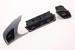 2010 2011 2012 AUDI S4 B8 DASH OUTER CENTER A/C HEATER AIR VENT GRILLE SET OEM - Picture 1 of 11