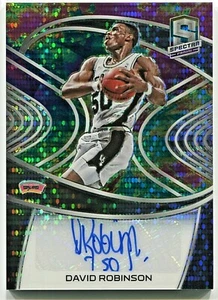 David Robinson 2020-21 Spectra automático #2/35 Celestial Prizm firmado SSP Spurs raro - Imagen 1 de 2