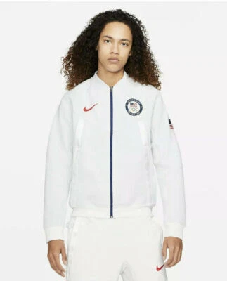 Chaqueta Nike Team USA Medal Stand Olympics para hombre Windrunner blanca talla XL CK4552-100 Foto 1 de 4
