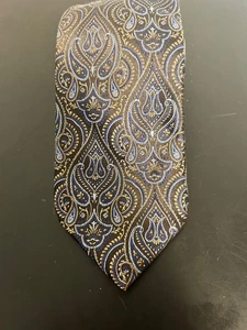 David Donahue 100% Silk Neck Tie Men’s Paisley Made In Italy 3" / 60 Length Brow - Picture 1 of 3