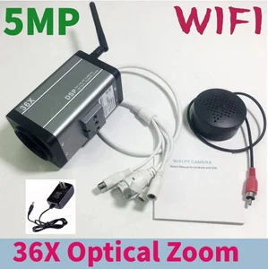 5MP 36X Optical Zoom Auto Focus WiFi Wireless CCTV IP Box Camera Audio Speaker - Picture 1 of 24