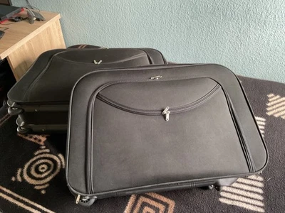 Kofferset, 2 tlg. schwarz,Weichgepäck - Bild 1 von 4