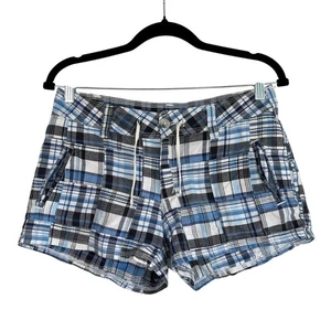 Short femme Gap patchwork bleu Madras à carreaux taille 4 Preppy New England Coastal - Photo 1/6