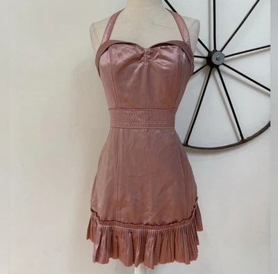 MARC JACOBS Rosa Malva Seda Pin Up Mini Vestido de Cóctel 6 Foto 1 de 4