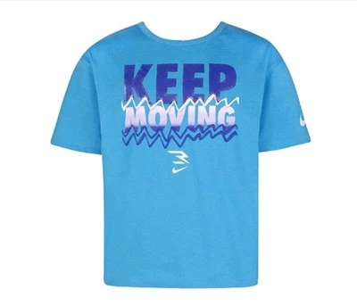 Camiseta para niñas Nike 3BRAND Just Keep Moving de Russell Wilson; grande; nueva con etiquetas Foto 1 de 2