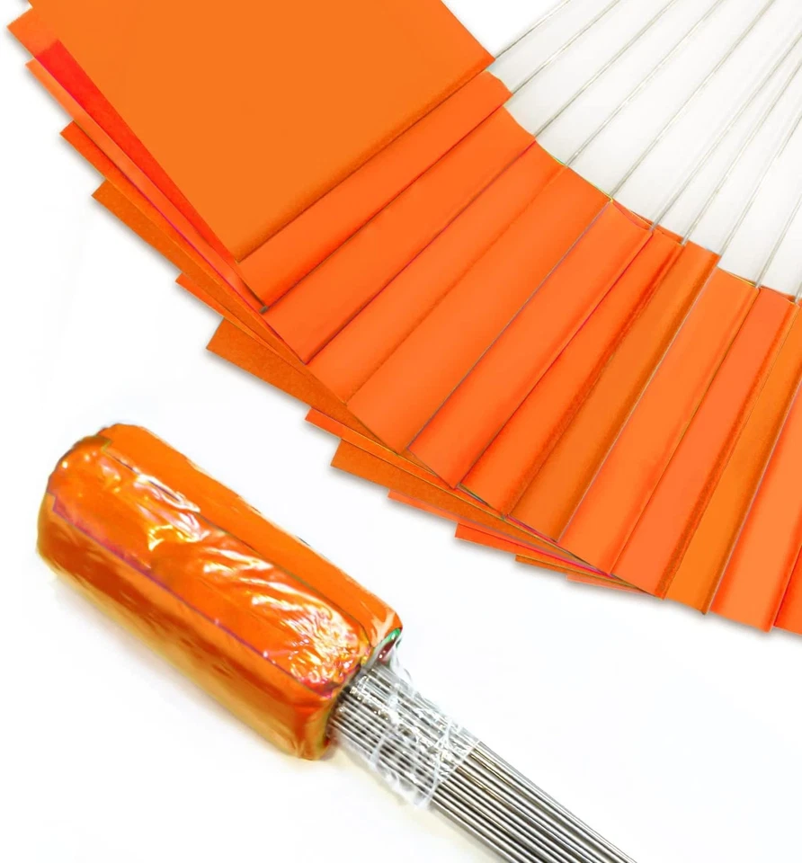 Zozen 100Pack Fluorescent Orange Marking Flags 100 Pack