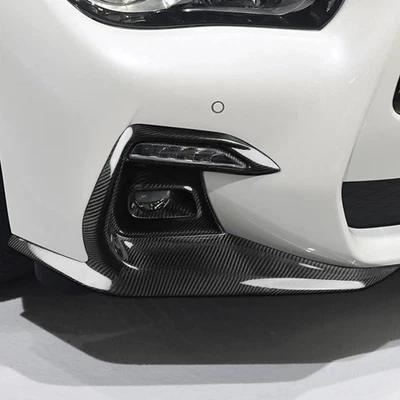 Para Infiniti Q50 Sport 2018-2020 para-choque dianteiro de fibra de carbono real entrada de farol de neblina - Imagem 1 de 4