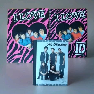Quaderno vintage One Direction composizione libro e cartella "I Love 1D" ventaglio scuola - Foto 1 di 8
