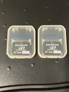 Two Olympus xD Picture Card M+ 2GB Camera Memory Card (Fits Fujifilm/Olympus) - Picture 1 of 2