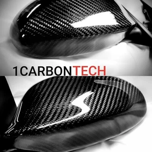 05-06-07-08 2005-2007 BMW 3 SERIES E90 E91 CARBON FIBER MIRROR COVERS MIRROR CAP - Picture 1 of 7