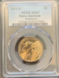 2012 D Position B Native American Dollar PCGS MS67 Sacagawea - Picture 1 of 2