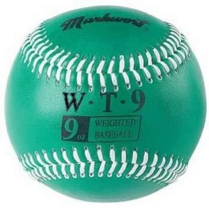 9 oz Ounce Weighted Strength TRAINING Ball Pitcher Pitching BASEBALL Green - Picture 1 of 1