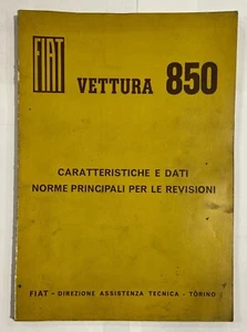 Main Data Manual - Fiat Car 850. 1964 - Picture 1 of 5