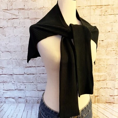 Suéter Laundry Shelli Segal Mujer Vintage Manga Imitación Corbata Encogerse de hombros OS Negro 1995 Foto 1 de 4