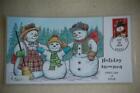 2002 Holiday Snowmen "Family" FDC Handpainted Collins#R3601 10/28/02 Sc#3676