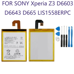 Batterie de remplacement pour SONY Xperia Z3 D6603 D6643 D665 LIS1558ERPC 3100mAh - Photo 1 sur 1