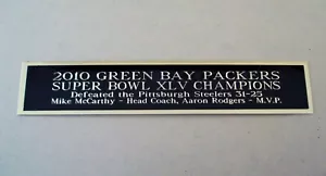 Green Bay Packers Football Card Super Bowl 45 vetrina targhetta 1,25" x 6" - Foto 1 di 12