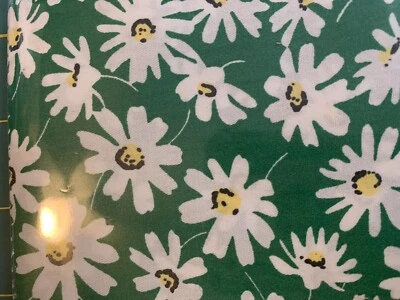 20 - 5” X 5” Green Moda Fabric Squares With White Flowers  - Image 1 of 2