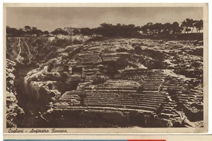 Vintagw B&W Postcard Cagliari Roman Amphitheatre #878 - Picture 1 of 1