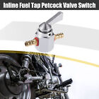 Petrol On-Off Fuel Tap Petcock Valve Switch 6Mm For Motorbike Atv Silver Tone