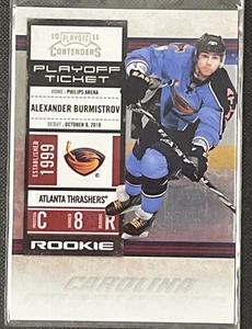 Boleto Panini Playoff Contenders 2010/100 Alexander Burmistrov #118 novato radiocontrol - Imagen 1 de 2