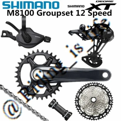 SHIMANO DEORE XT M8100 1x12 Speed MTB Groupset 6Pcs,30T/32T/34T/51T, 165MM-175MM - Image 1 of 4