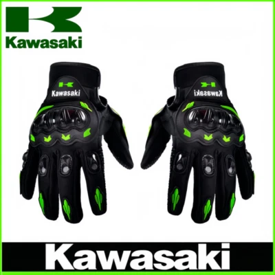 Guanti da moto Kavasaki Design con Protezioni Rigide Motocross a Strappo 2025 - Immagine 1 di 4