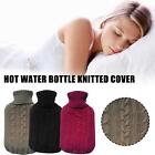 2000ml Large Knitted Hot Water Bag Bottle Cover Case Col Warm Heat 4J0D I4Y2