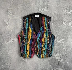 Coogi Australia L Cable Knitwear Vest Sleeveless Sweater Jacket Vintage - Picture 1 of 18