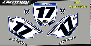 Yamaha YZF250-450 03-05 Pre Printed Number plate Backgrounds Accel SERIES - Picture 1 of 1