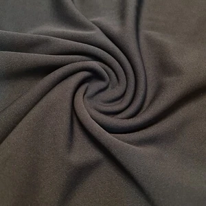 Schwarz Scuba Krepp Stretch Kleid Material Uni Handarbeit Stoff 58" Meterware - Bild 1 von 2