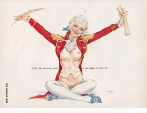 1970 Alberto Vargas The Vargas Girls Playboy Akt Kunstdruck "Mr Hancock Biggest" - Bild 1 von 1
