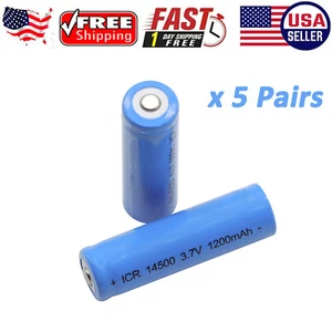 AA 3.7V 1200mAh Rechargeable Li-ion Batteries ICR 14500 Lithium Battery - Picture 1 of 16