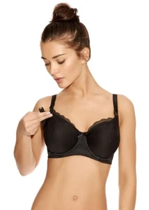 New Freya 38I Pure Underwire Moulded Nursing Bra AA1581 Black #86406 - Picture 1 of 1