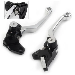 Palancas de freno de embrague de suciedad pivotante para Kawasaki KLX250 D-TRACKER 1993-1997 PLATEADAS - Imagen 1 de 6