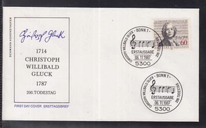Bund BRD FDC 1987 - 200. Todestag des Komponisten Christoph Gluck - Picture 1 of 1
