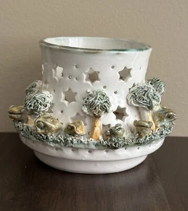 Handmade Porcelain Frog TEA LIGHT CANDLE HOLDER Meike Snyder Studio Pottery - Picture 1 of 8