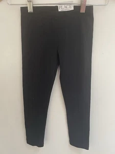 TCP Kids Girls Solid Black Lightweight Cotton Full Length Leggings Black S 5/6 - Picture 1 of 2