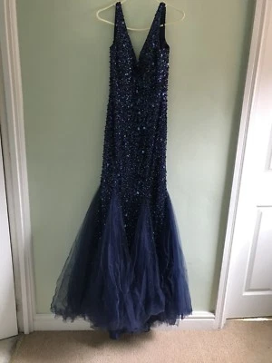 Used royal blue prom dress UK size 12 - Image 1 of 4