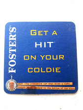 FOSTER'S - The Golden Throat Charmer ... Cat No'284 Beer mat Coaster