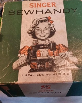 Manivela Cantante Coser Modelo 20 Caja Original, Libro de Instrucciones y Abrazadera Foto 1 de 4